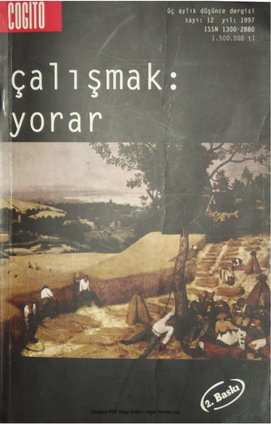 Cogito Sayı 012 Çalışmak Yorar kapak görseli