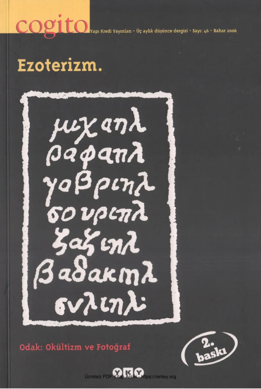 Cogito Sayı 046 Ezoterizm kapak görseli