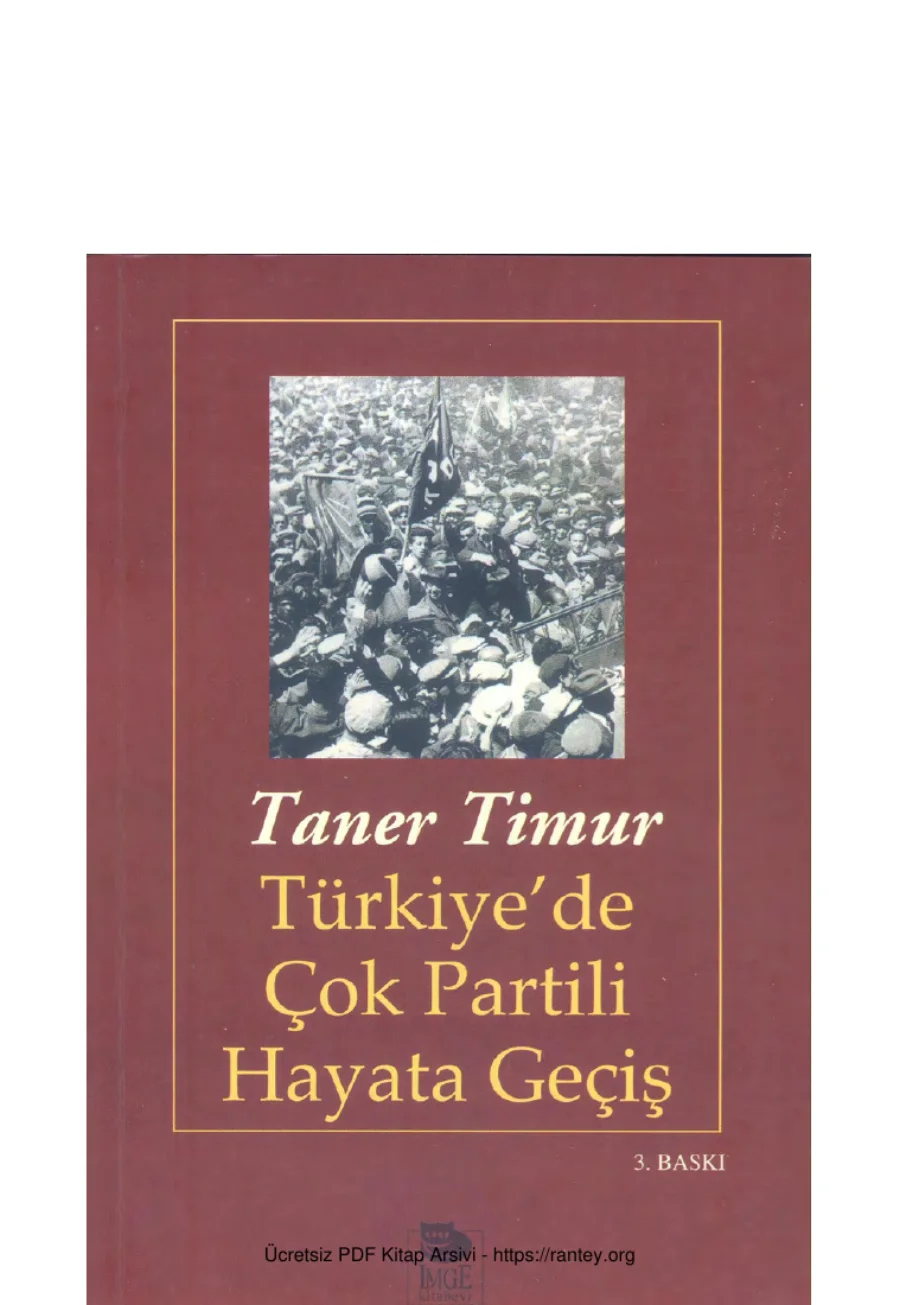 Çok Partili Hayata Geçiş İmge Yayınları kapak görseli