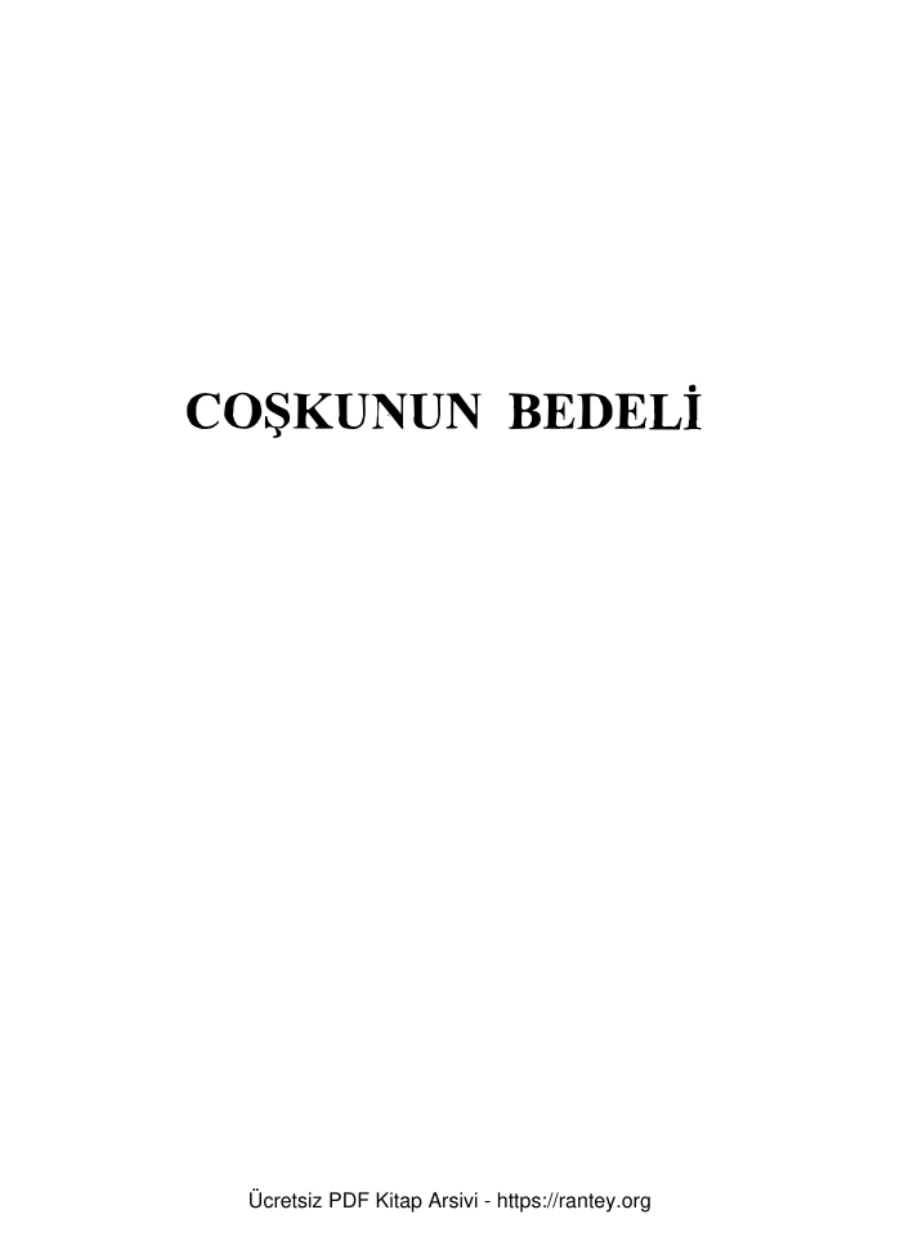 Coşkunun Bedeli kapak görseli