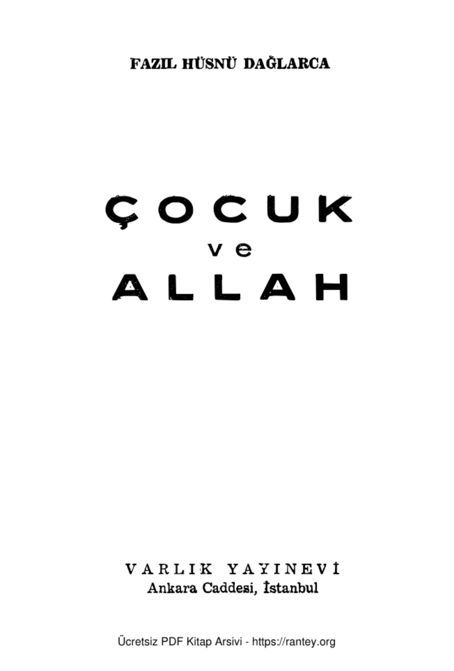 Dağlarca Çocuk ve Allah kapak görseli