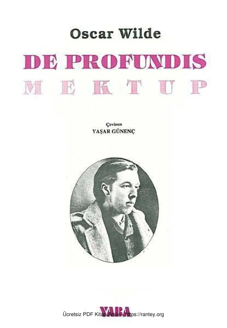 De Profundis Yaba Yayınları kapak görseli
