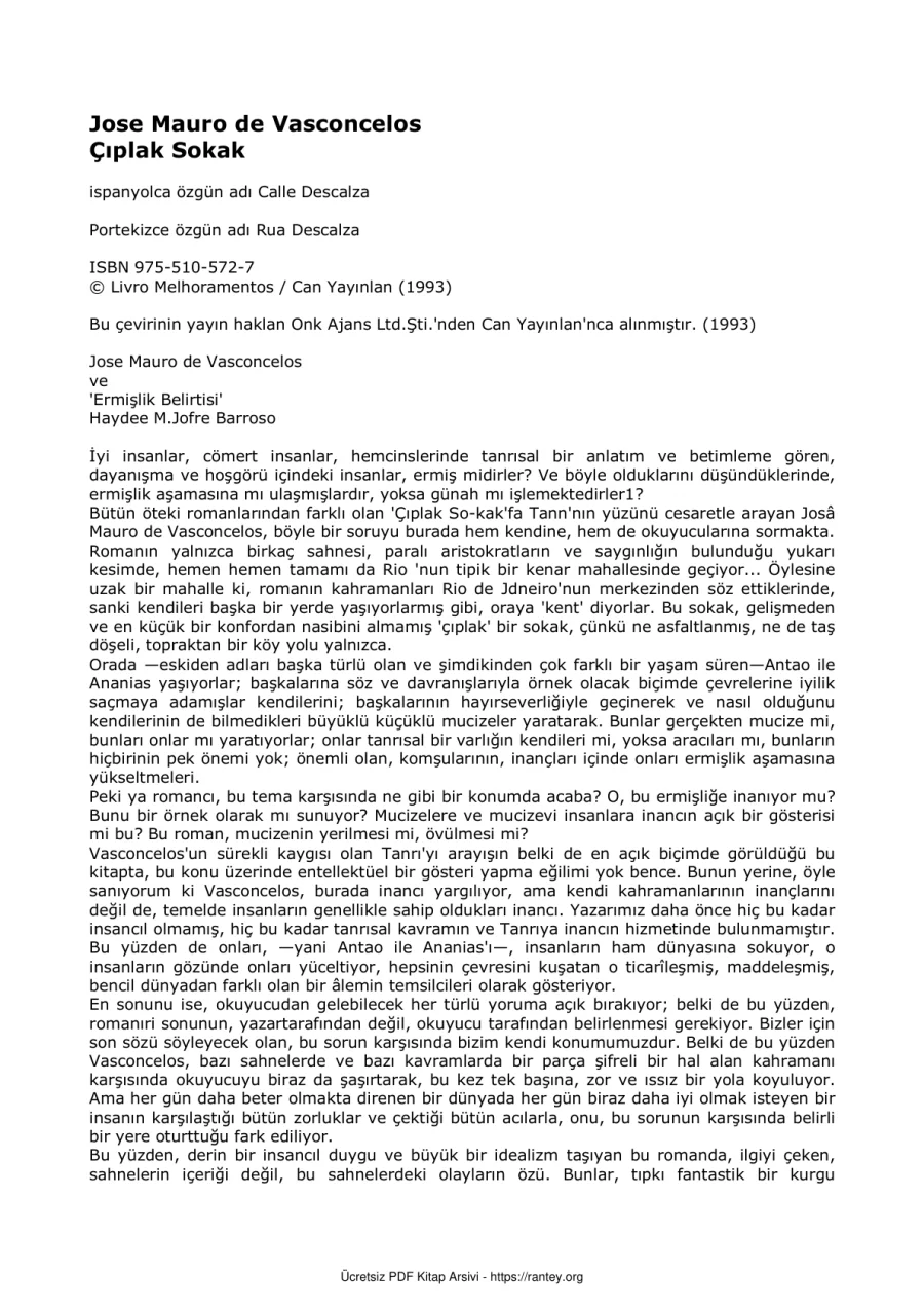 De Vasconcelos Ciplak Sokak kapak görseli