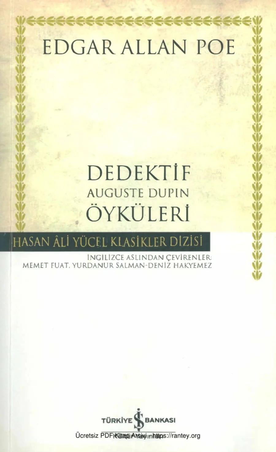 Dedektif Auguste Dupin Öyküleri kapak görseli