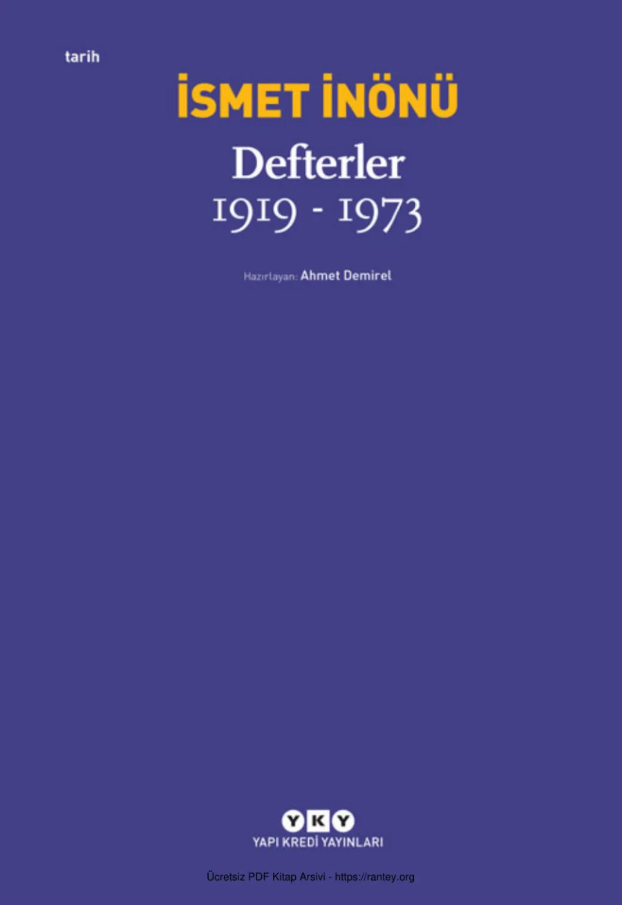 Defterler 1919 1973 kapak görseli