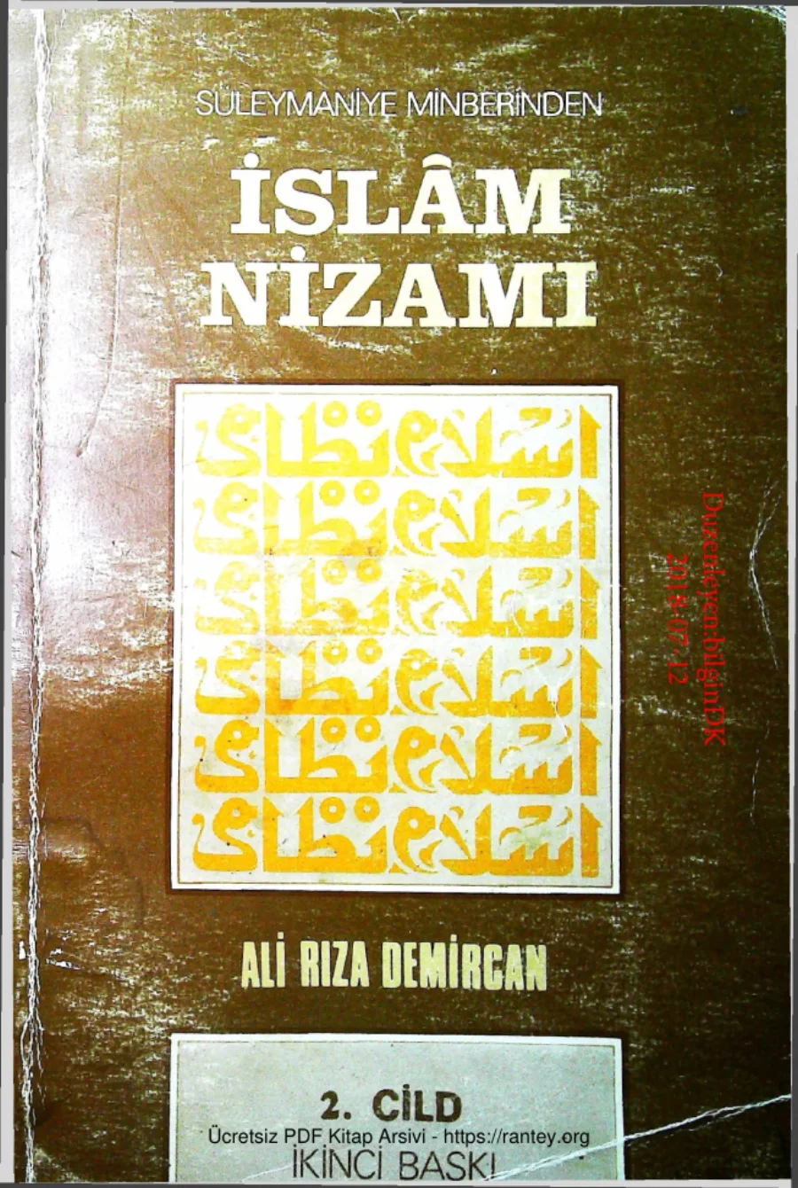Demircan Suleymaniye Minberinden Islam Nizami2 kapak görseli
