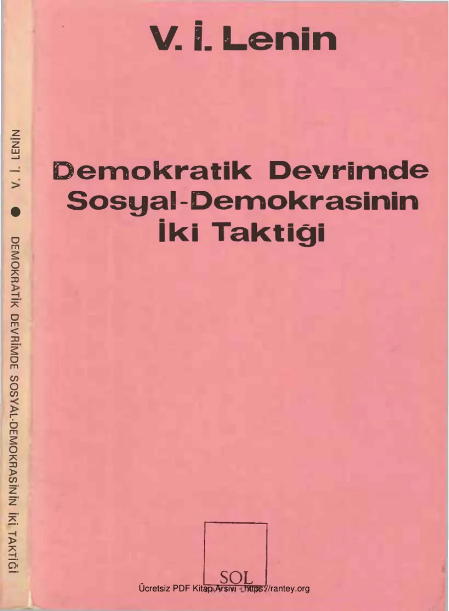 Demokratik Devrimde Sosyal Demokrasinin İki Taktiği kapak görseli