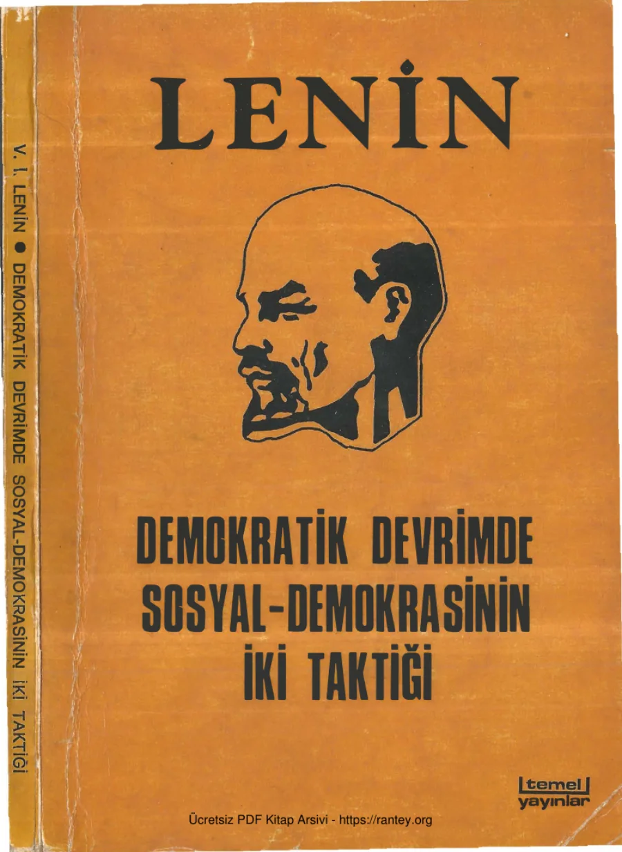 Demokratik Devrimde Sosyal Demokrasinin İki Taktiği kapak görseli