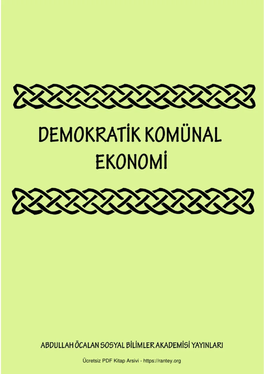 Demokratik Komünal Ekonomi kapak görseli