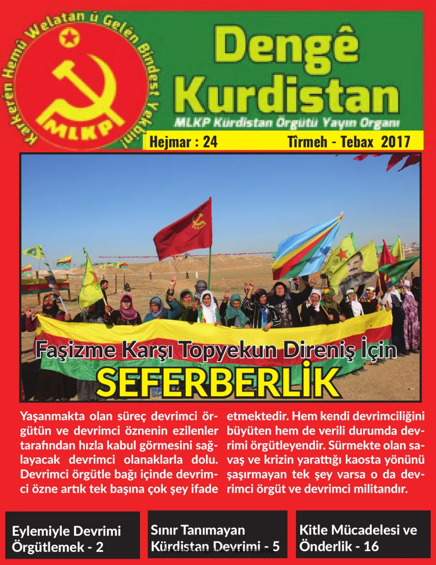 Denge Kurdistan Sayı 24 Temmuz Ağustos 2017 kapak görseli