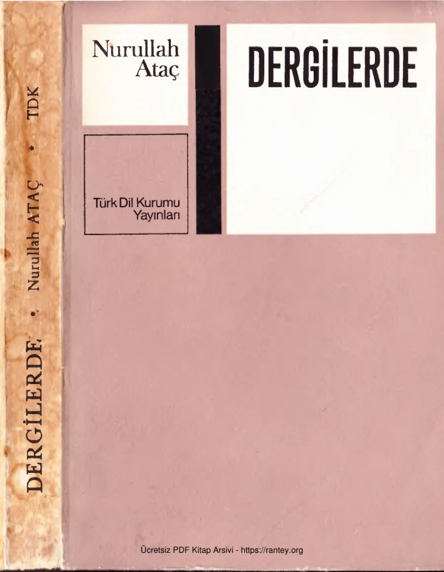 Dergilerde TDK Yayınları kapak görseli