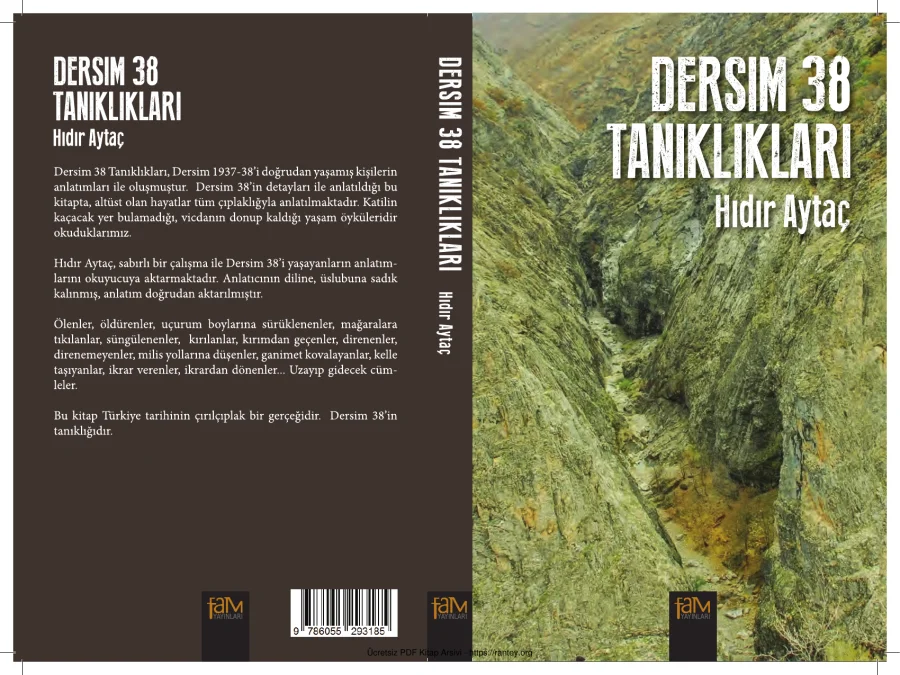 Dersim 38 Tanıklıkları Fam Yayınları kapak görseli