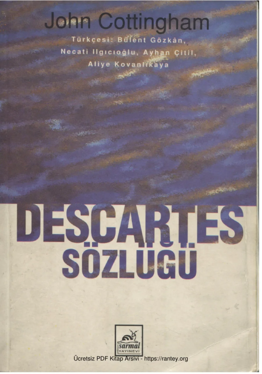 Descartes Sözlüğü kapak görseli
