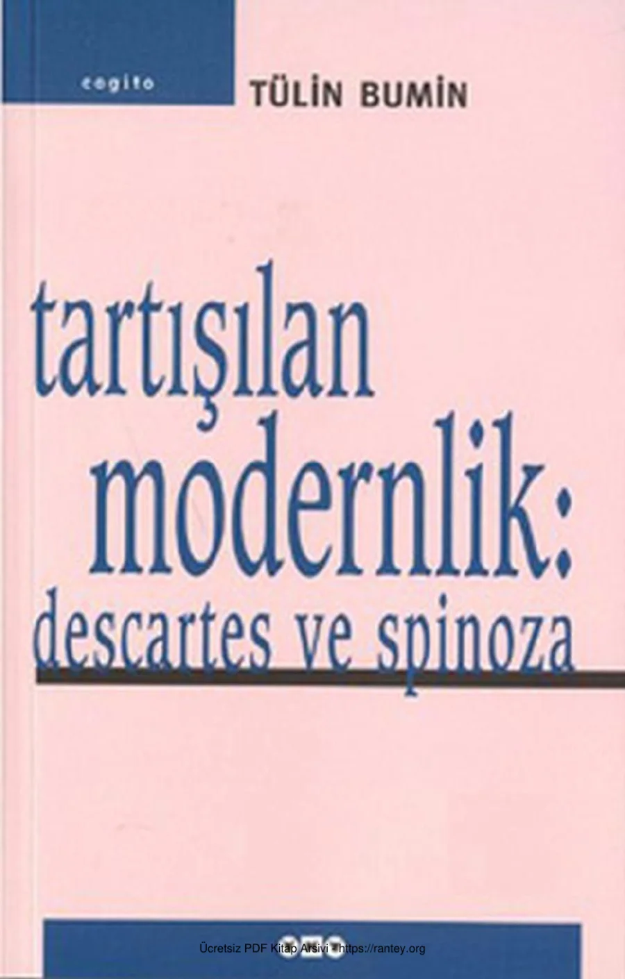 Descartes ve Spinoza Tülin Bumin kapak görseli