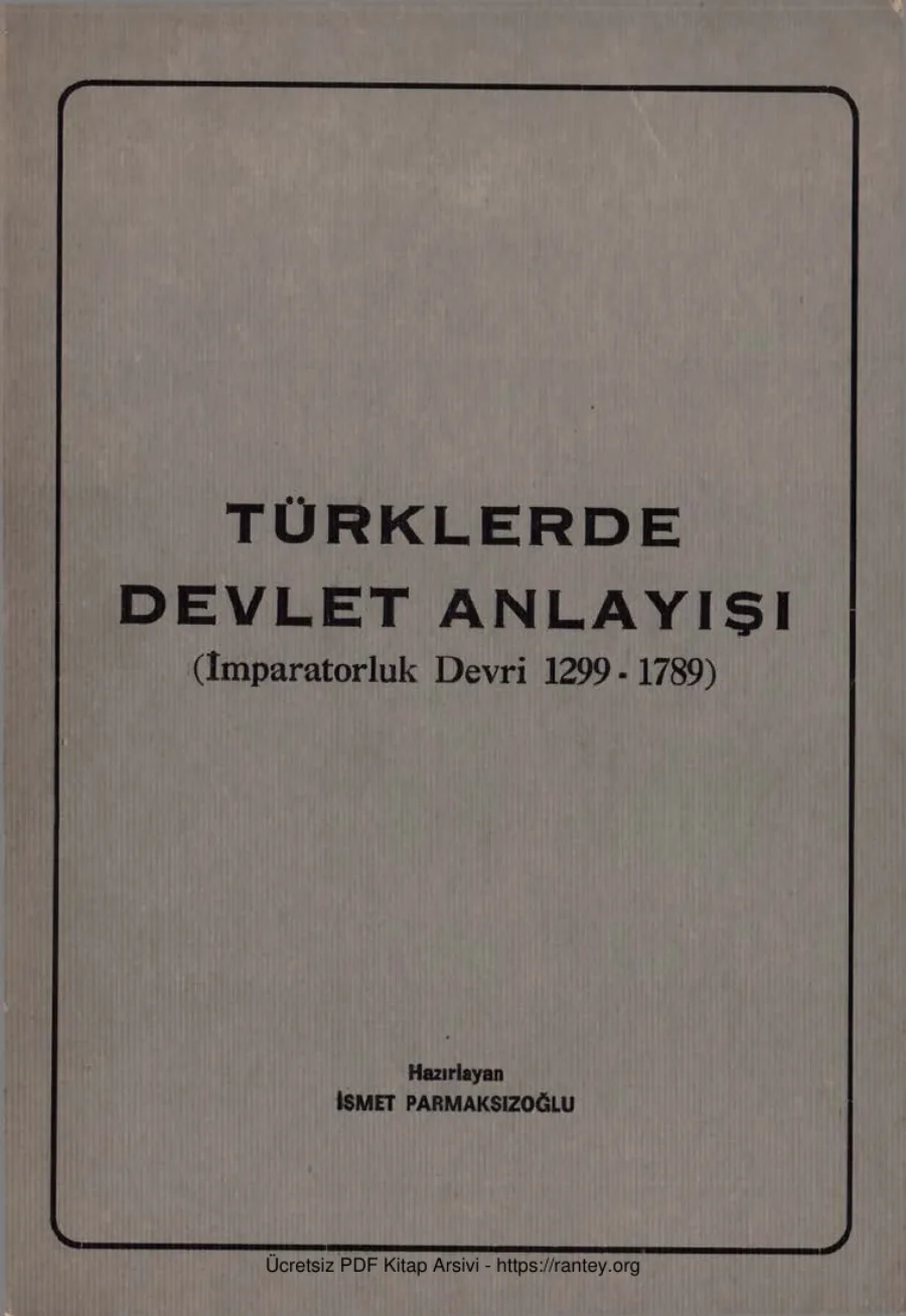 Devlet Anlayışı İmparatorluk Devri 1299 1789 kapak görseli