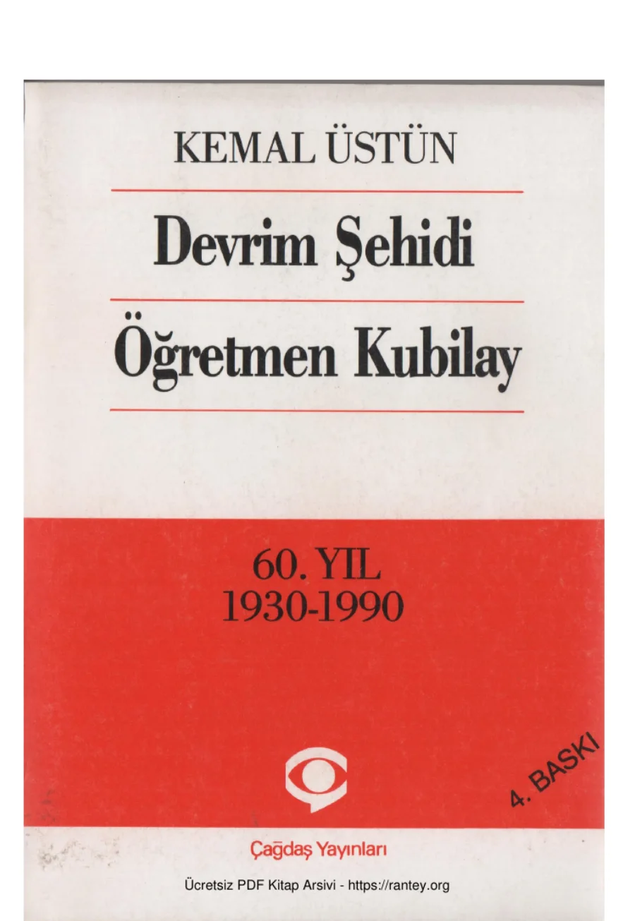 Devrim Şehidi Öğretmen Kubilay kapak görseli