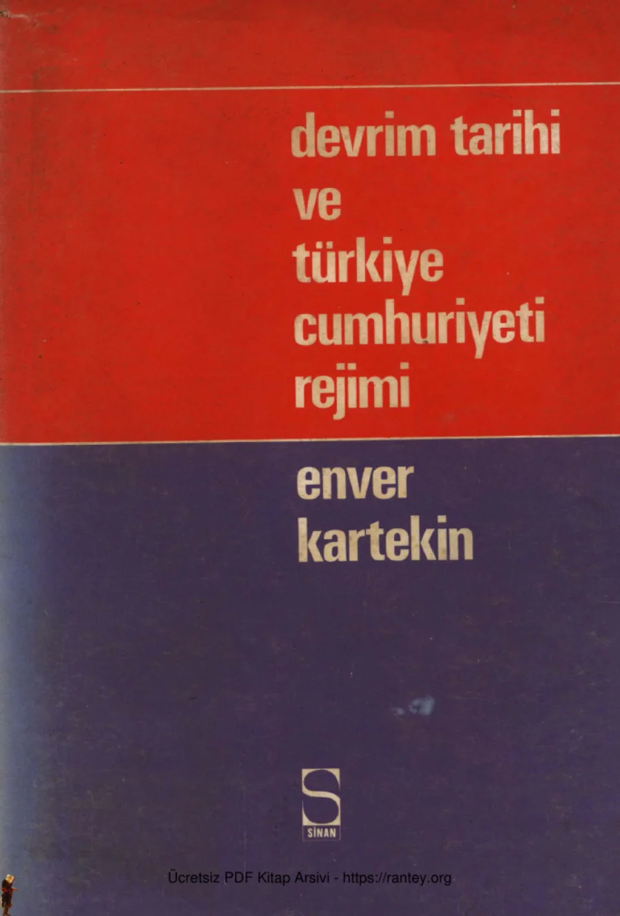 Devrim Tarihi ve Türkiye Cumhuriyeti Rejimi Sinan Yayınları kapak görseli