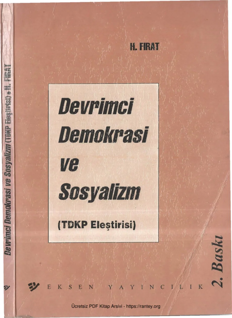 Devrimci Demokrasi ve Sosyalizm TDKP Eleştirisi kapak görseli