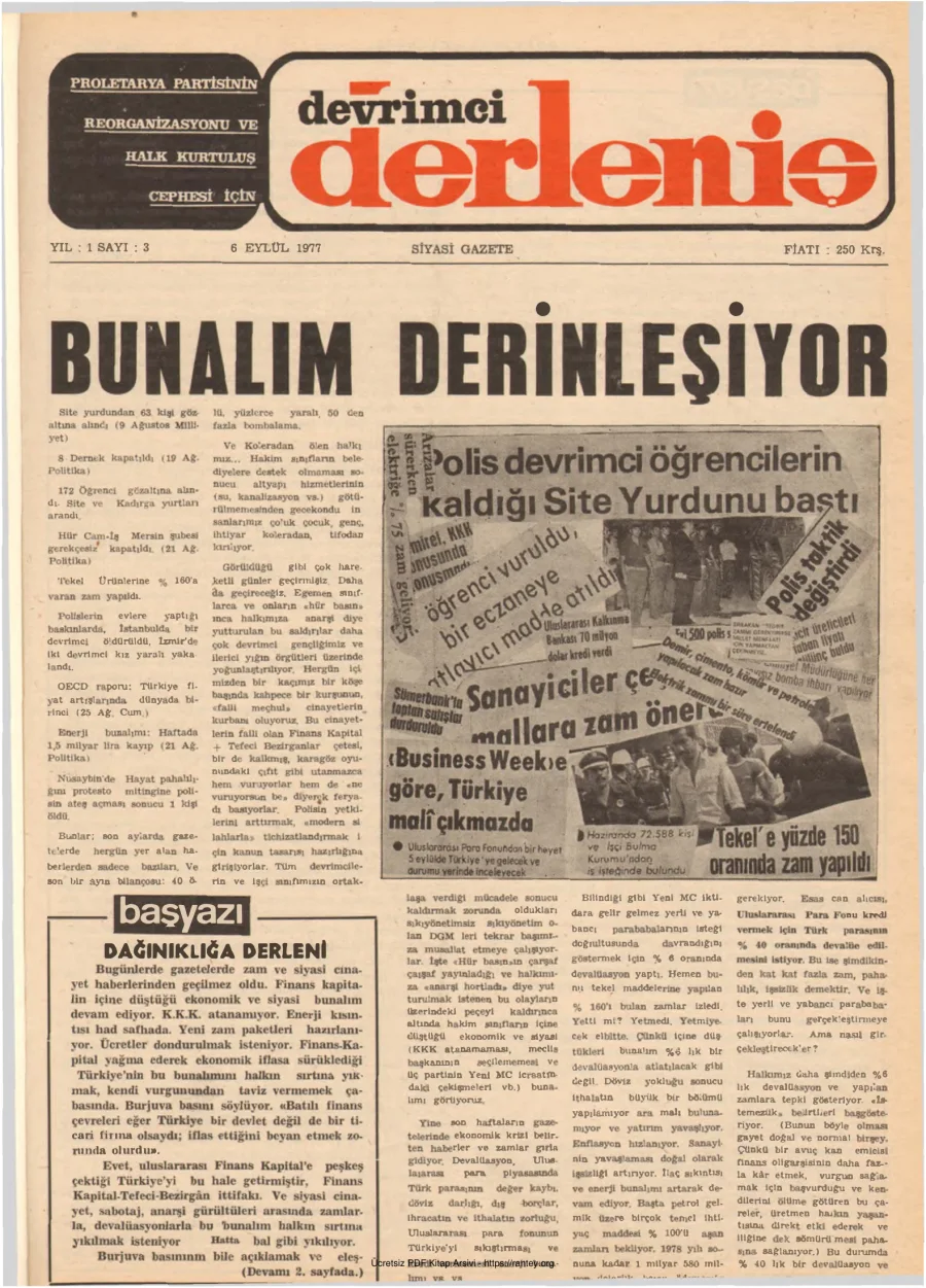 Devrimci Derleniş Sayı 03 kapak görseli