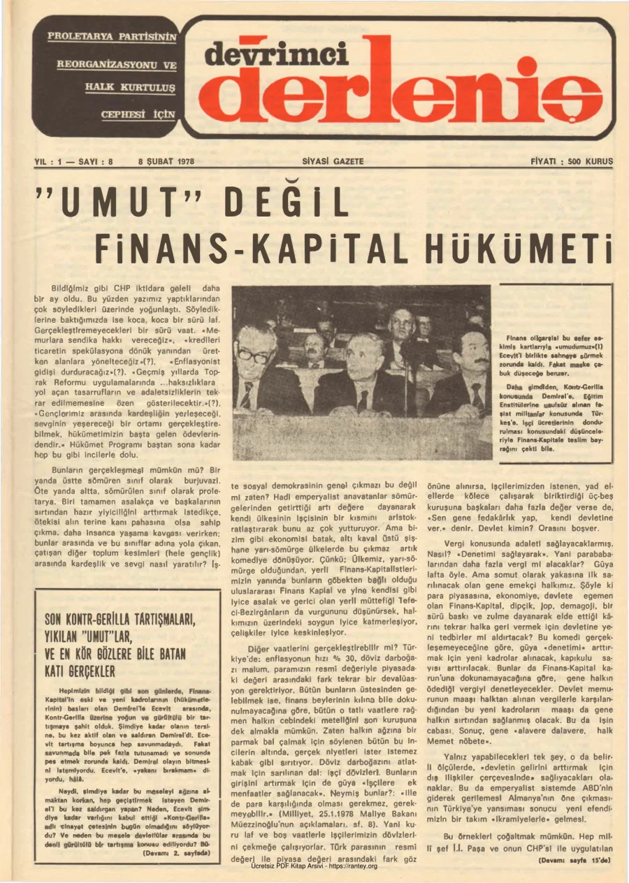 Devrimci Derleniş Sayı 08 kapak görseli