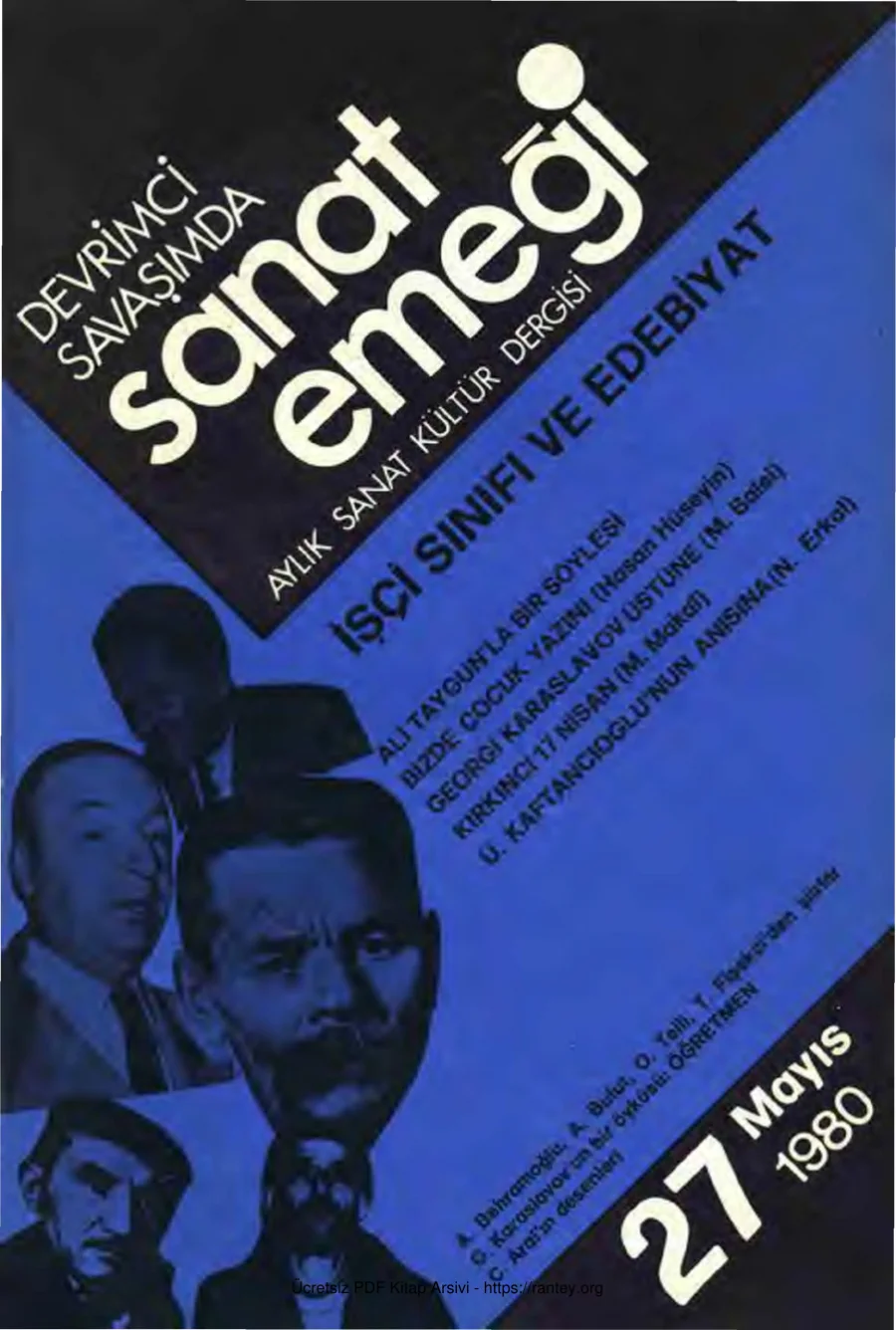 Devrimci Savaşımda Sanat Emeği Aylık Sanat Kültür Dergisi Sayı 27 Mayıs 1980 kapak görseli