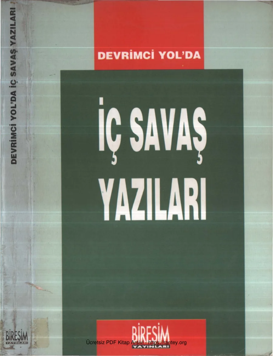 Devrimci Yolda İç Savaş Yazıları Bireşim Yayınları kapak görseli