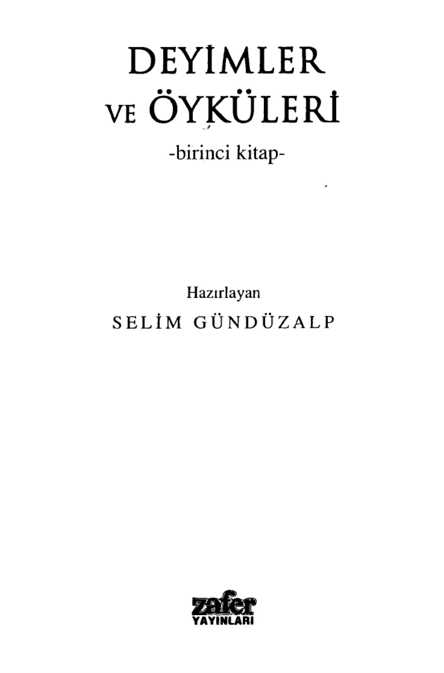 Deyimler ve Öyküleri 1 kapak görseli