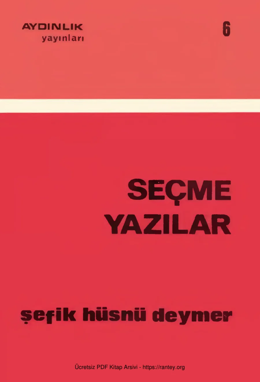 Deymer Seçme Yazılar kapak görseli