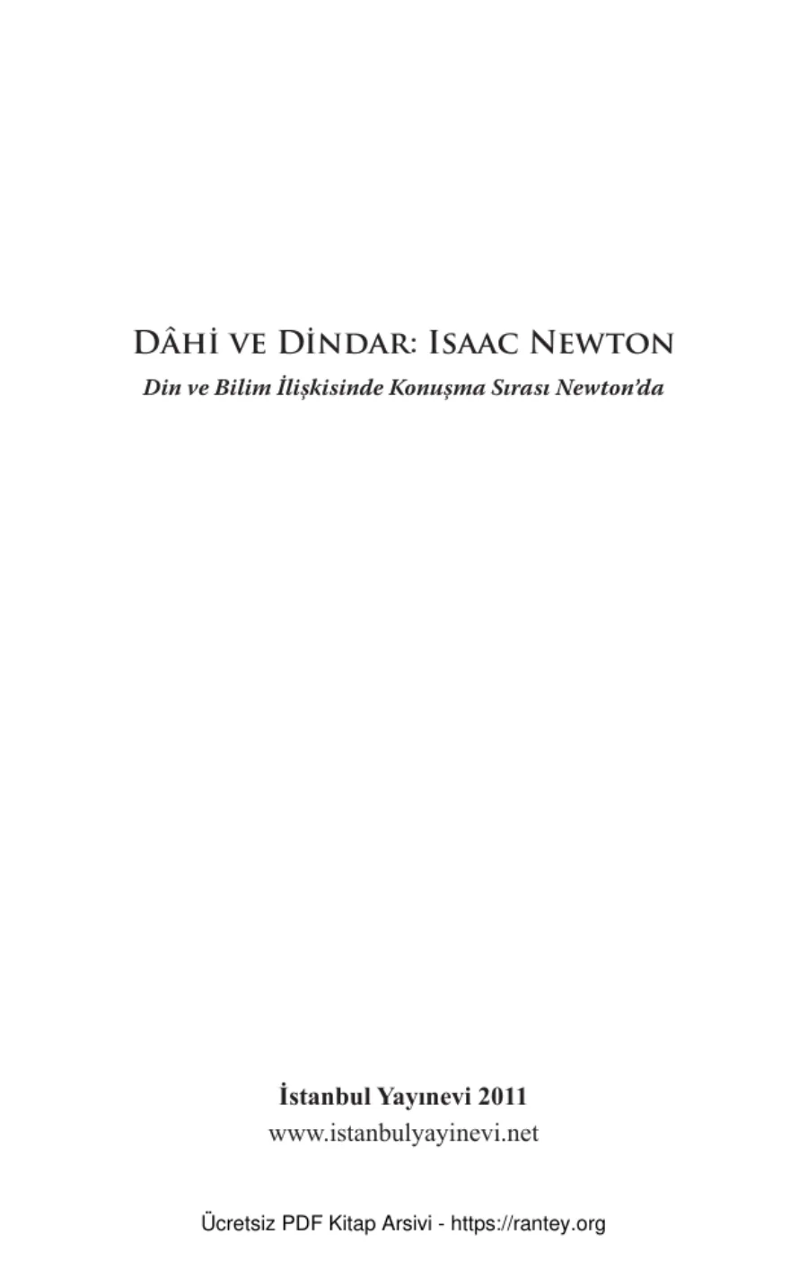 Dhi ve Dindar Isaac Newton kapak görseli