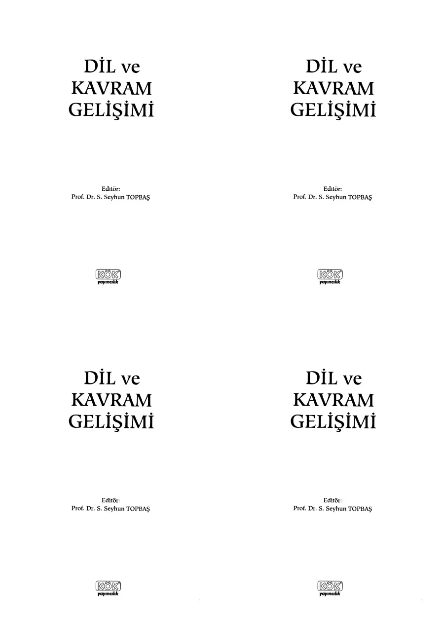 Dil ve Kavram Gelişimi PDF kapak görseli