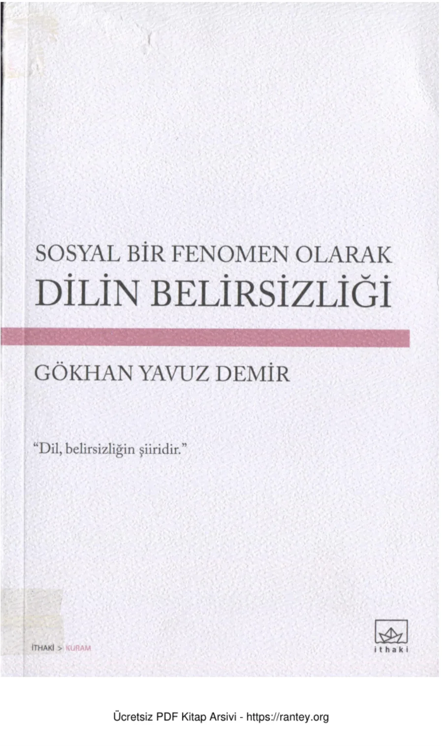 Dilin Belirsizliği kapak görseli