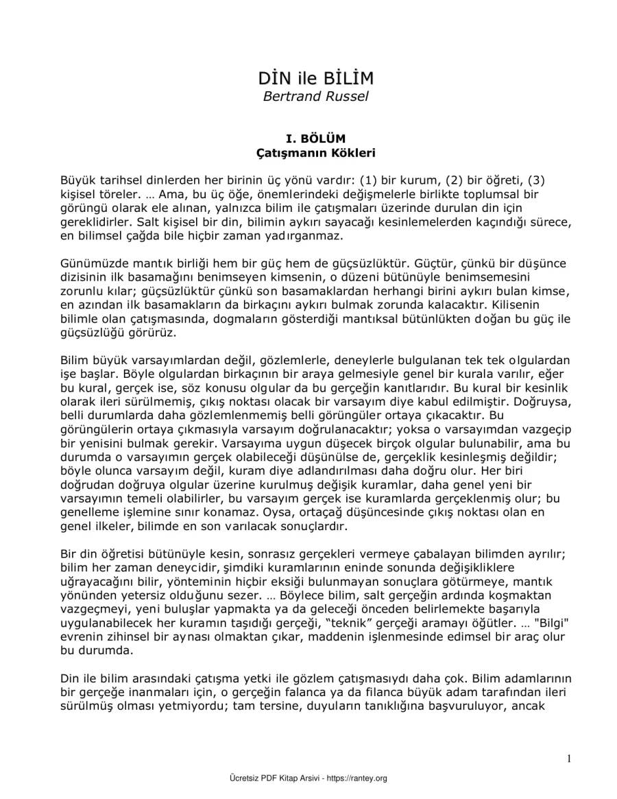 Din ile Bilim özet kapak görseli