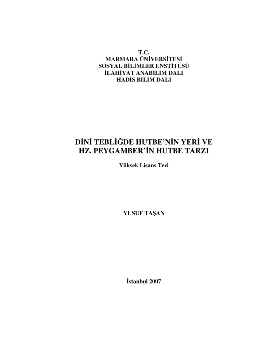 Dinî Tebliğde Hutbenin Yeri ve Önemi kapak görseli