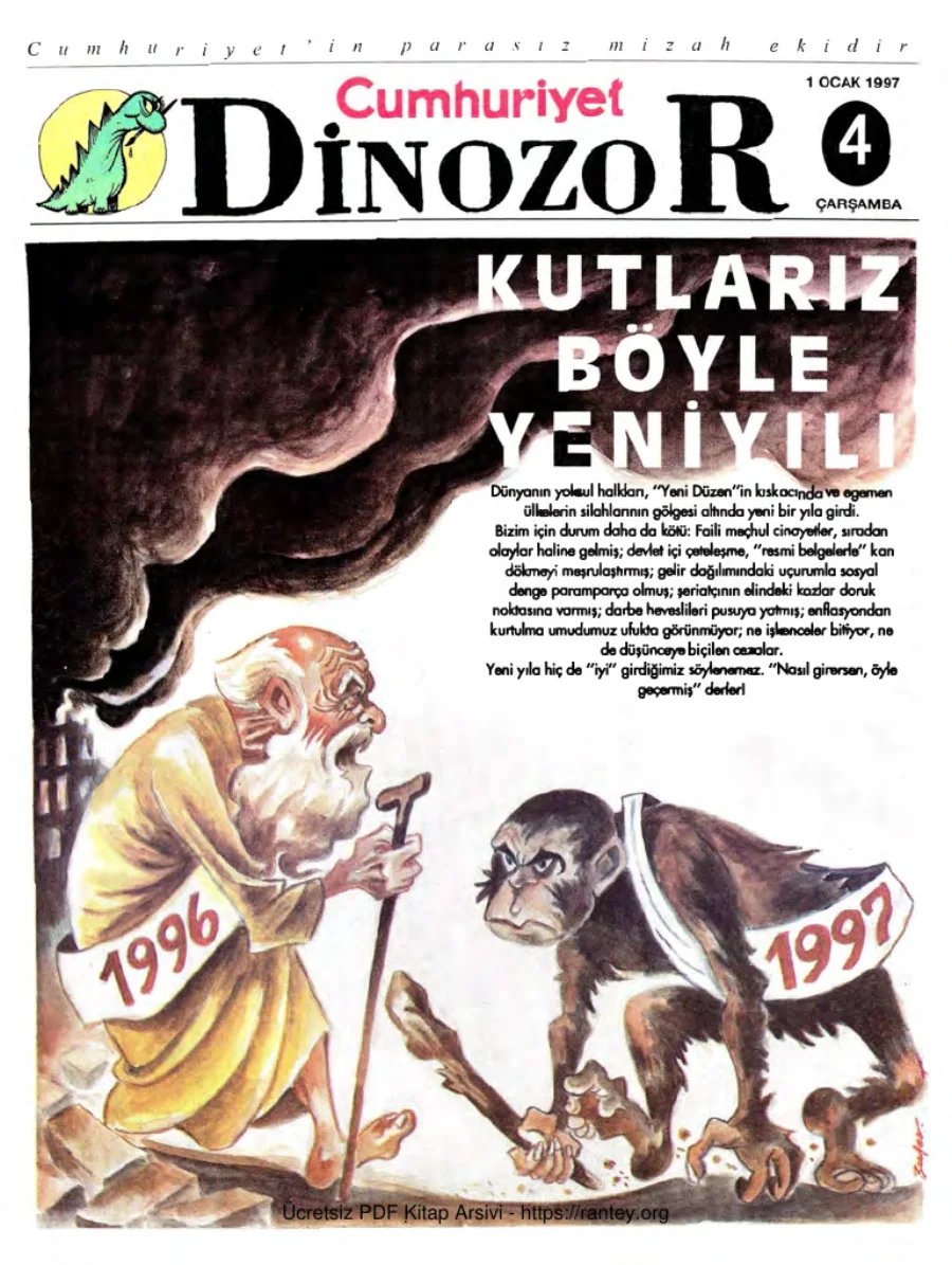Dinozor Cumhuriyet Parasız Eki Sayı 04 kapak görseli