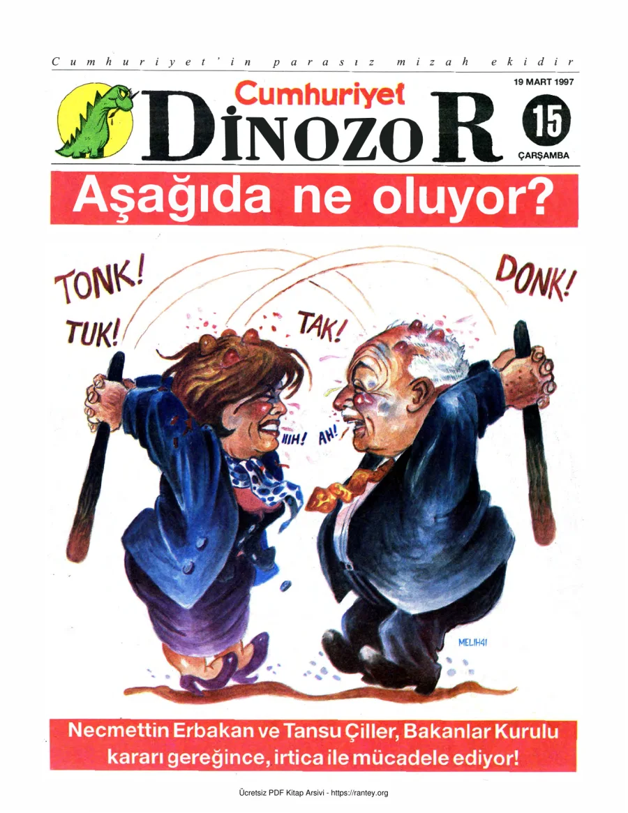 Dinozor Cumhuriyet Parasız Eki Sayı 15 kapak görseli