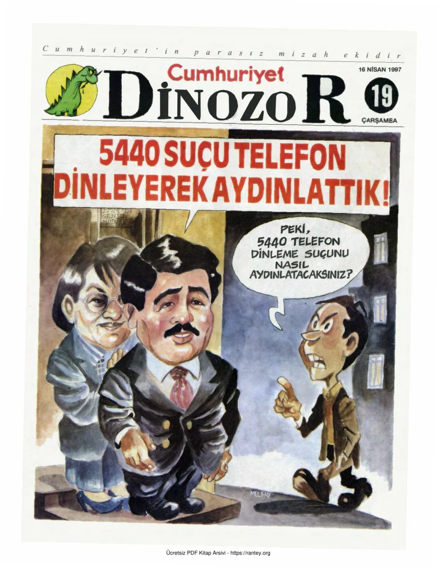 Dinozor Cumhuriyet Parasız Eki Sayı 19 kapak görseli