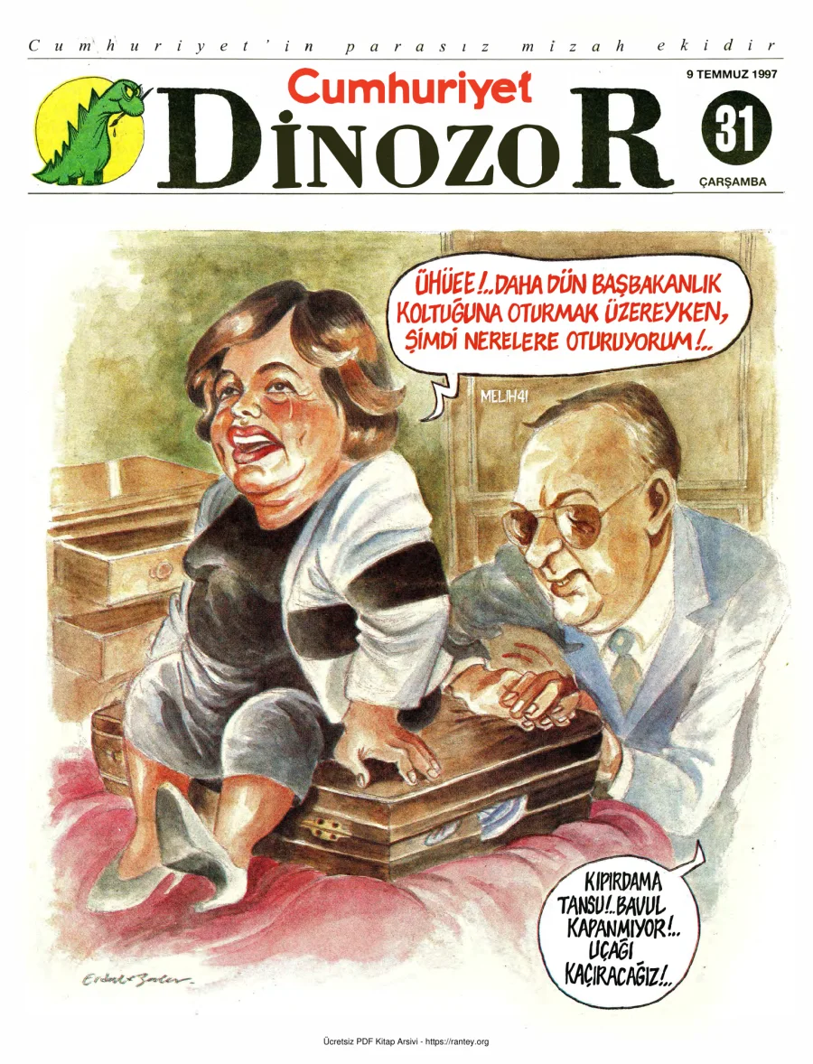 Dinozor Cumhuriyet Parasız Eki Sayı 31 kapak görseli
