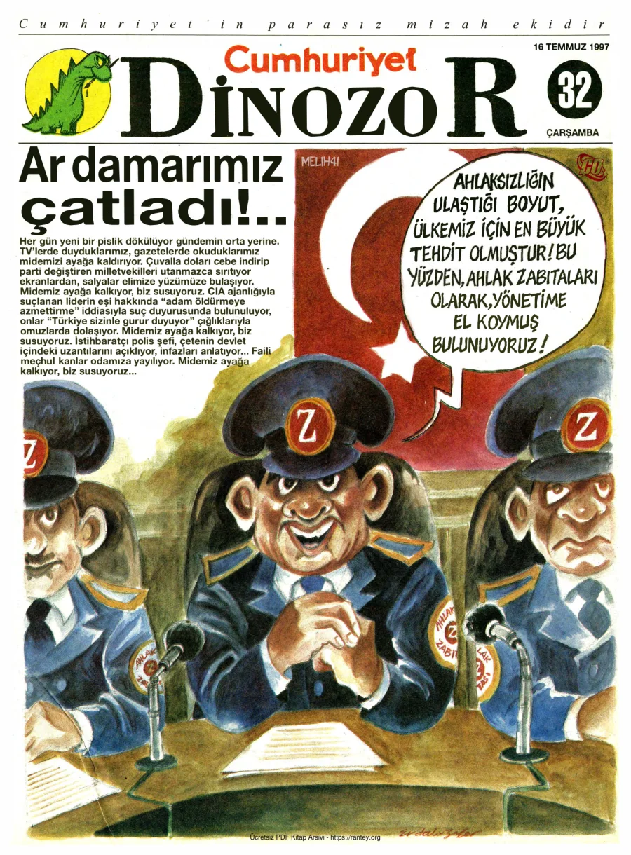 Dinozor Cumhuriyet Parasız Eki Sayı 32 kapak görseli