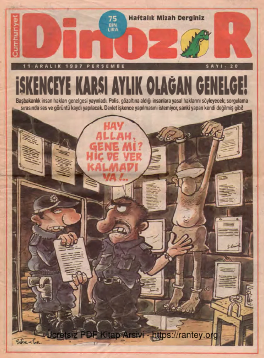 Dinozor Sayı 20 kapak görseli