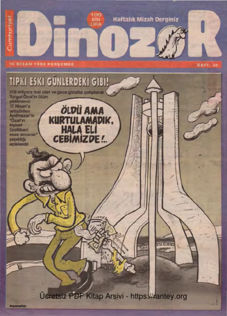 Dinozor Sayı 38 kapak görseli