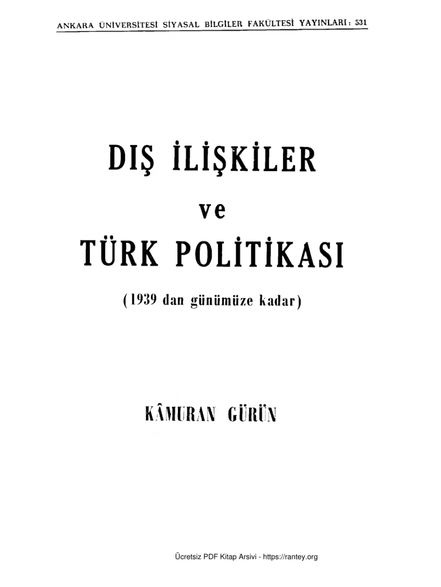 Dış İlişkiler ve Türk Dış Politikası kapak görseli
