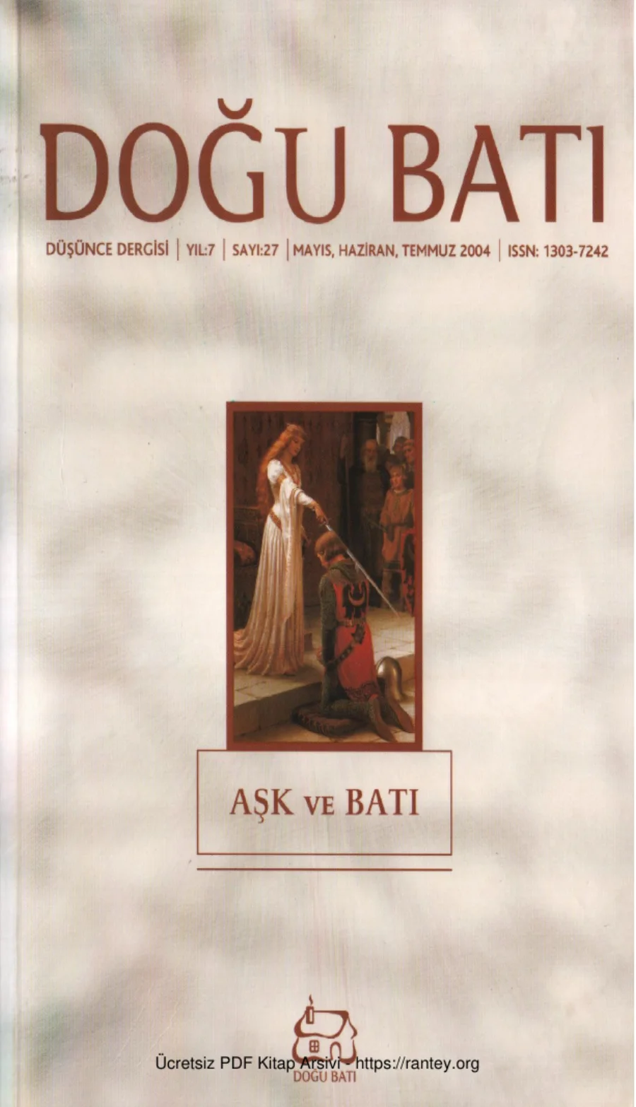 Doğu Batı Sayı 27 Aşk ve Batı kapak görseli