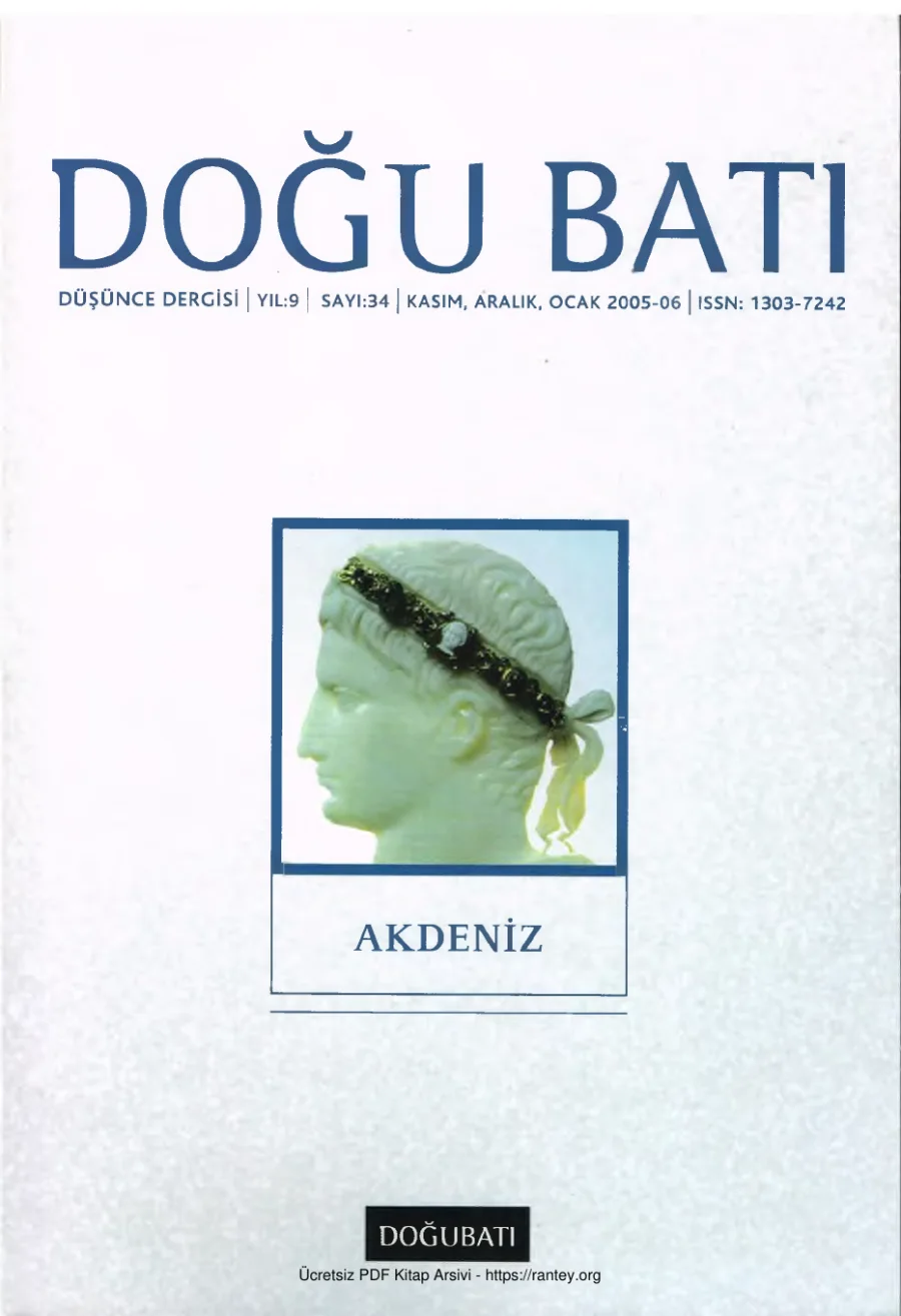 Doğu Batı Sayı 34 Akdeniz kapak görseli
