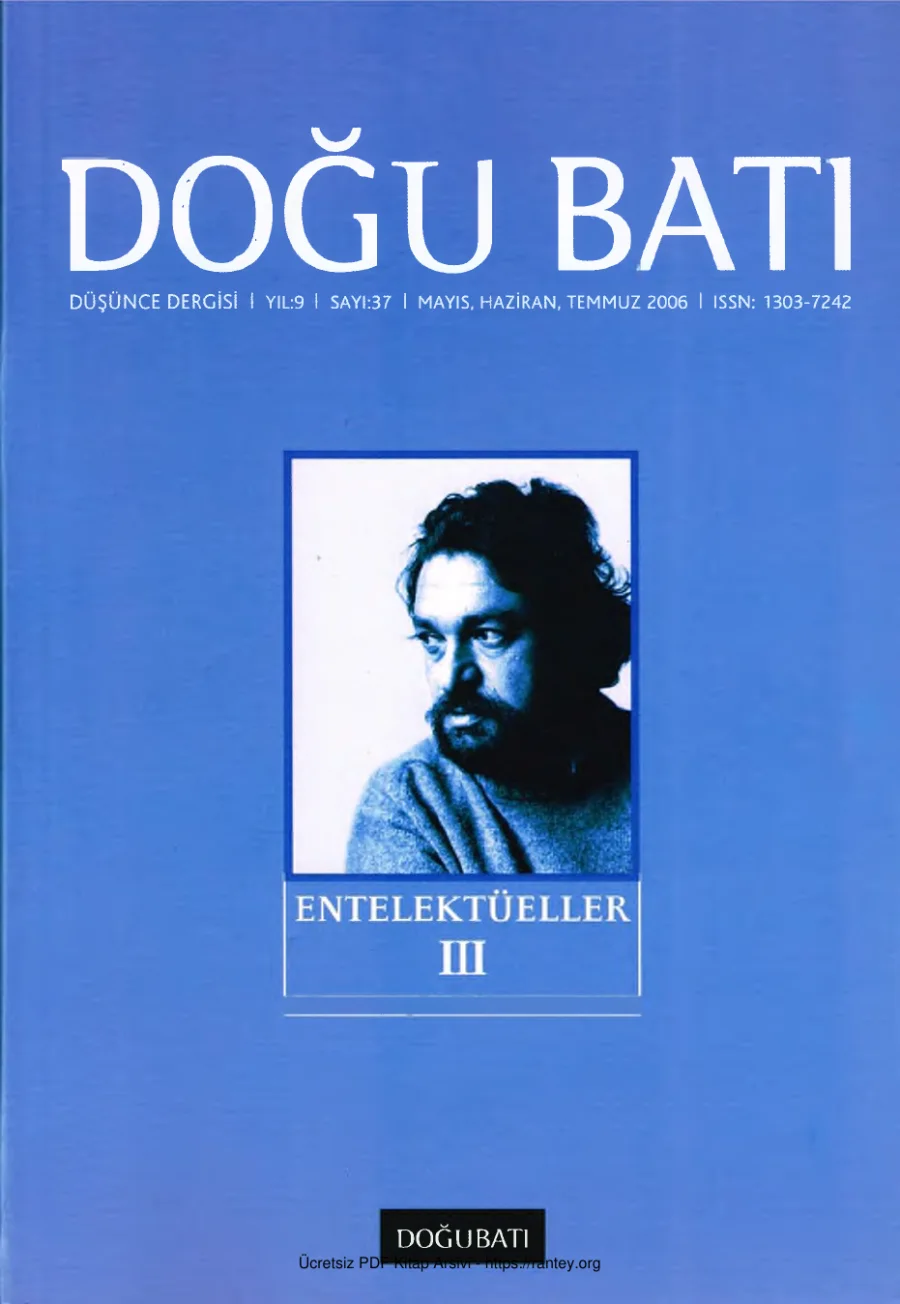 Doğu Batı Sayı 37 Entelektüeller III kapak görseli
