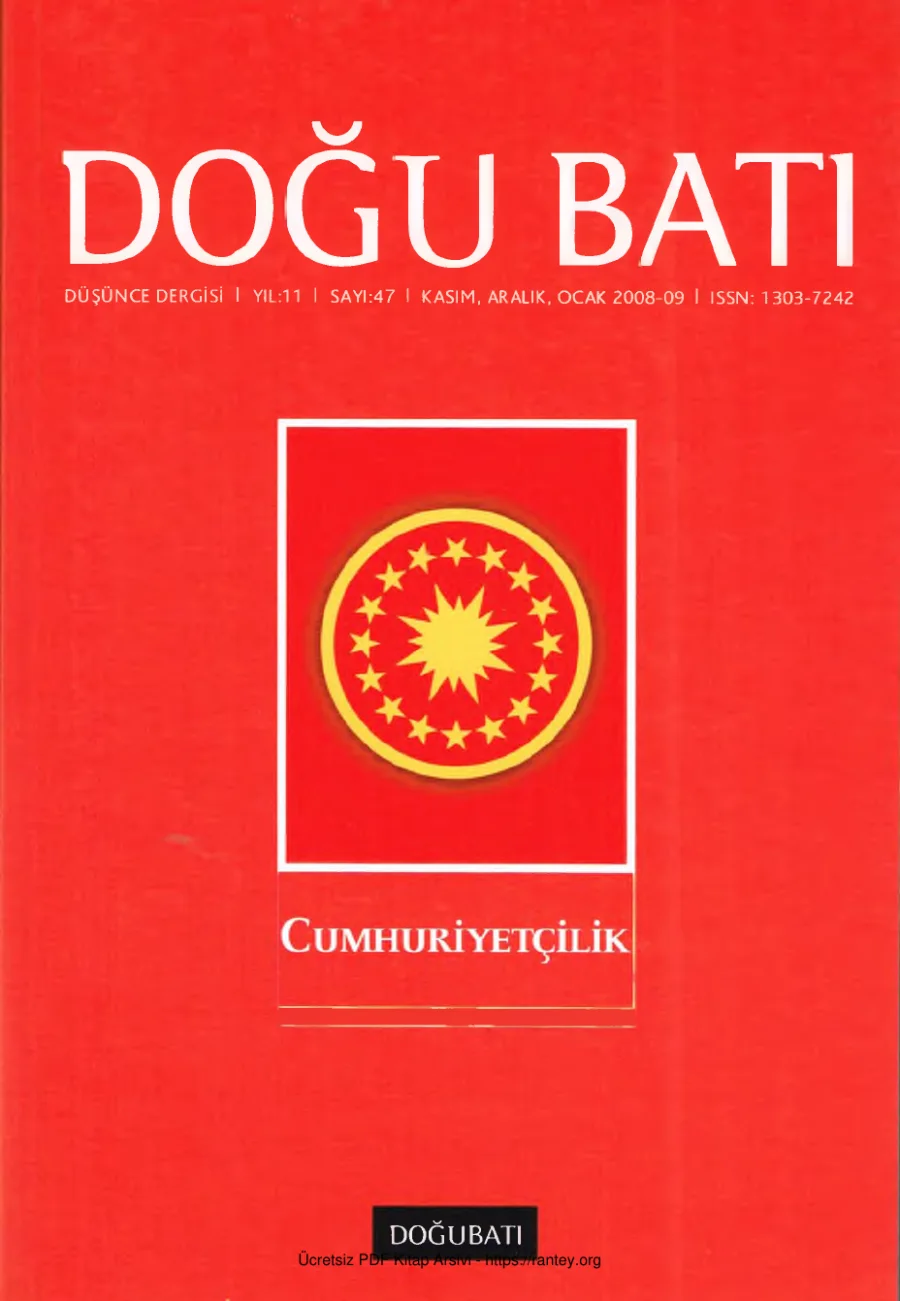 Doğu Batı Sayı 47 Cumhuriyetçilik kapak görseli