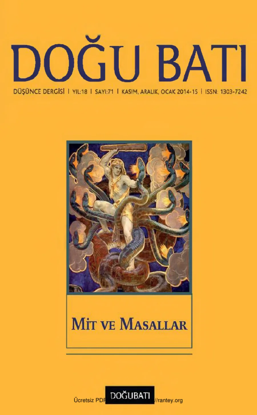 Doğu Batı Sayı 72 Mit ve Masallar kapak görseli