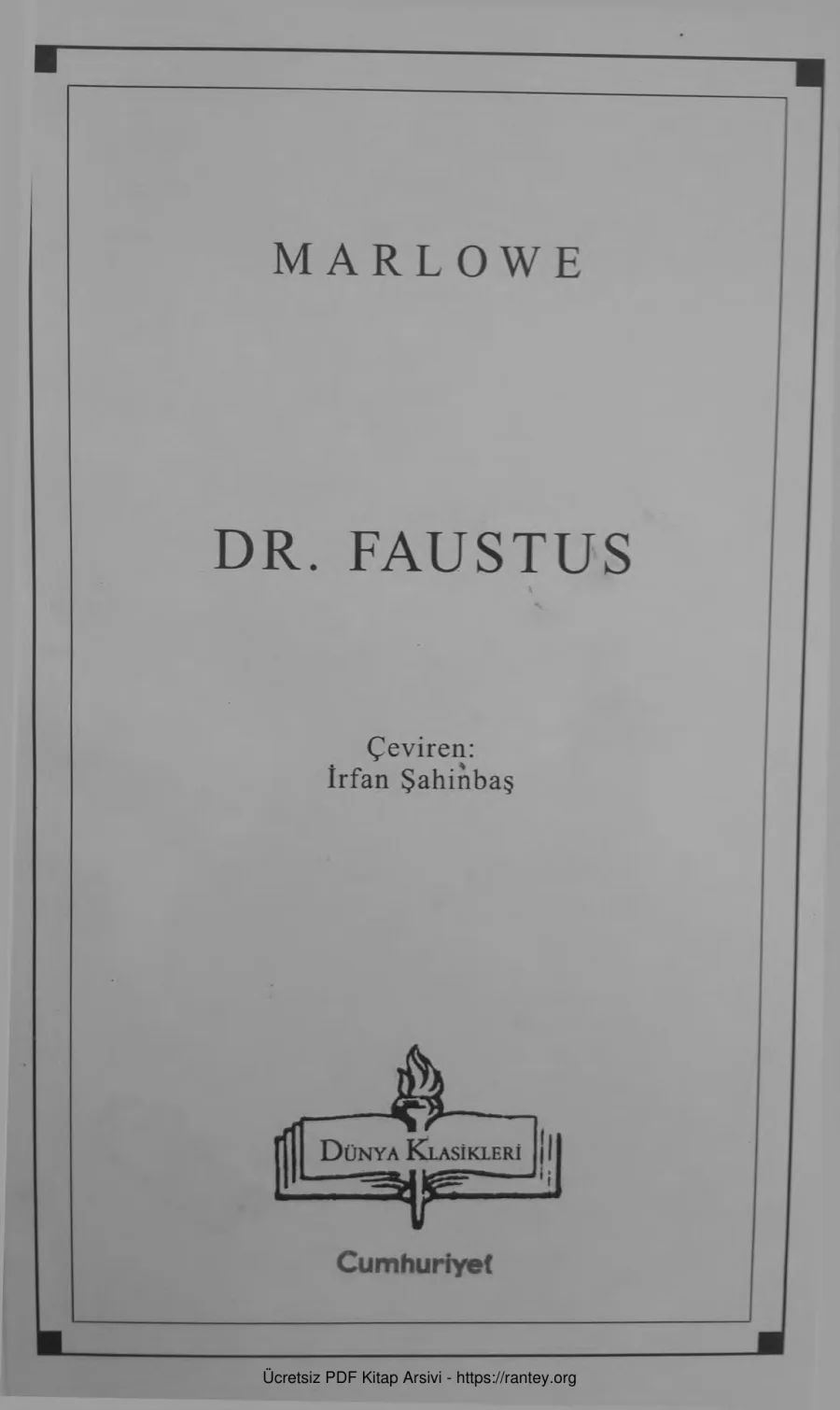 Doktor Faustus kapak görseli