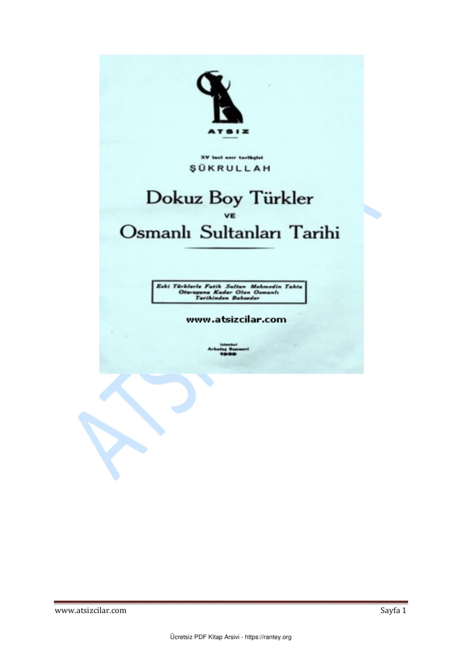 Dokuz Boy Türkler ve Osmanlı Sultanları Tarihi kapak görseli