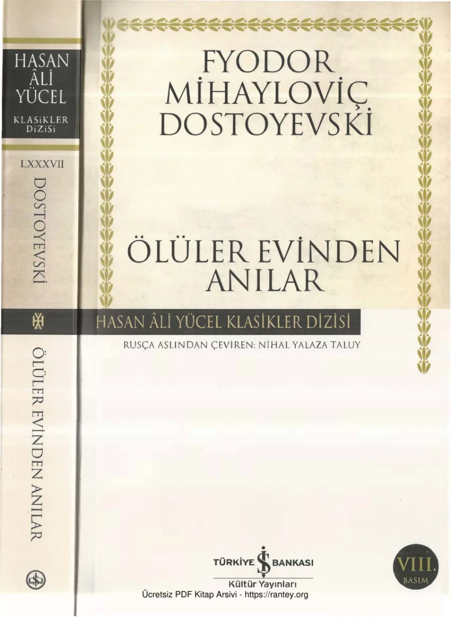 Dostoyevski Ölüler Evinden Anılar kapak görseli