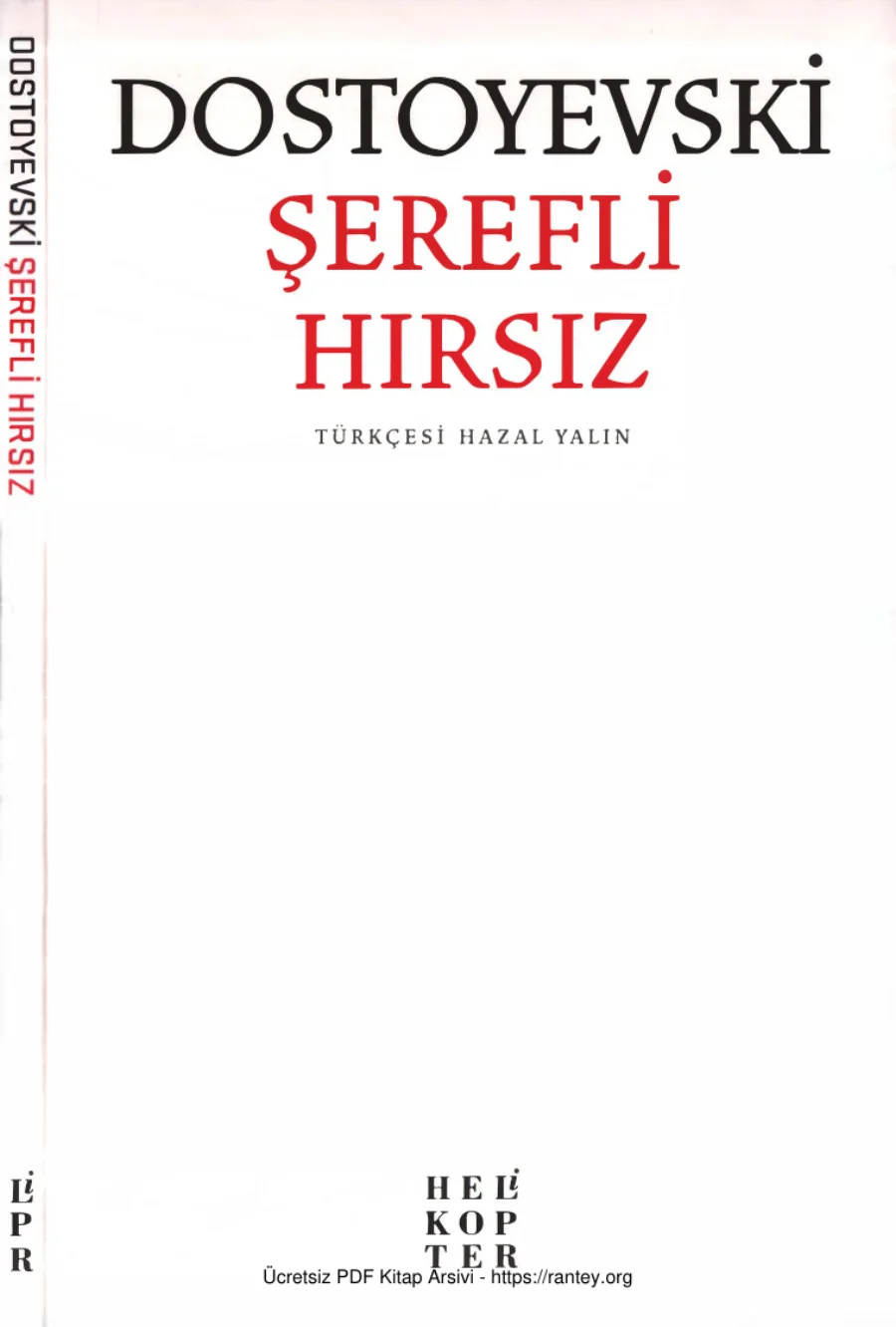 Dostoyevski Şerefli Hırsız kapak görseli